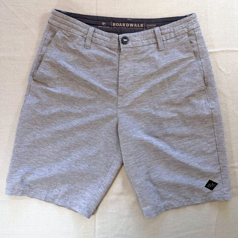 Mens Rip Curl Boardwalk Grey Heathered Hybrid Shorts/Size 30